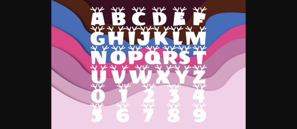 Polka Reindeer Font Poster 2