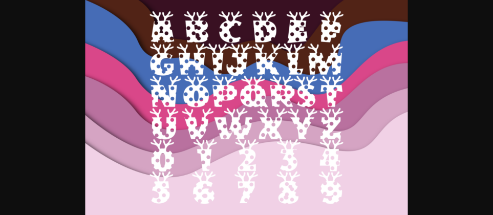 Polka Reindeer Font Poster 5