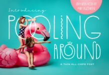 Pooling Around Font Poster 1