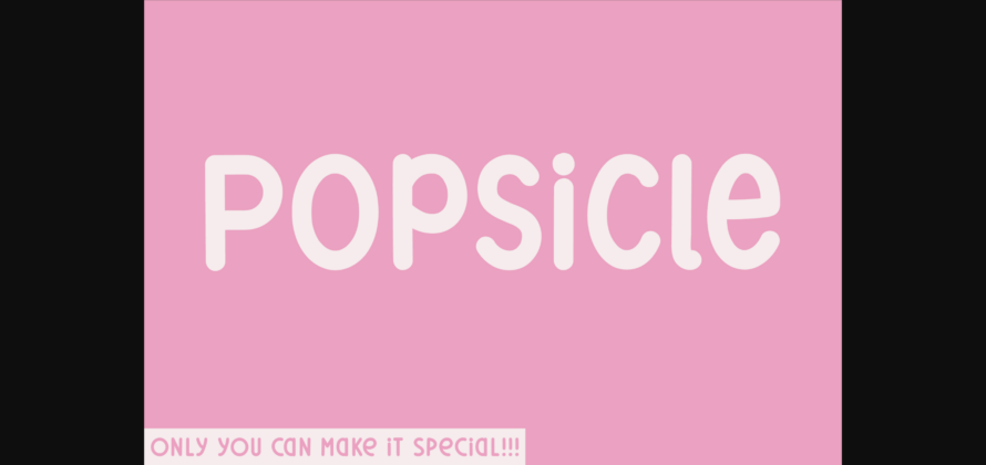 Popsicle Font Poster 3