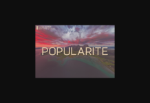 Popularite Font Poster 1