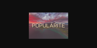 Popularite Font Poster 1