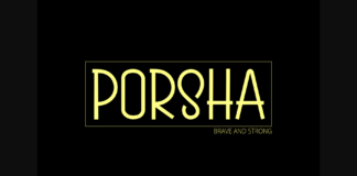 Porsha Font Poster 1