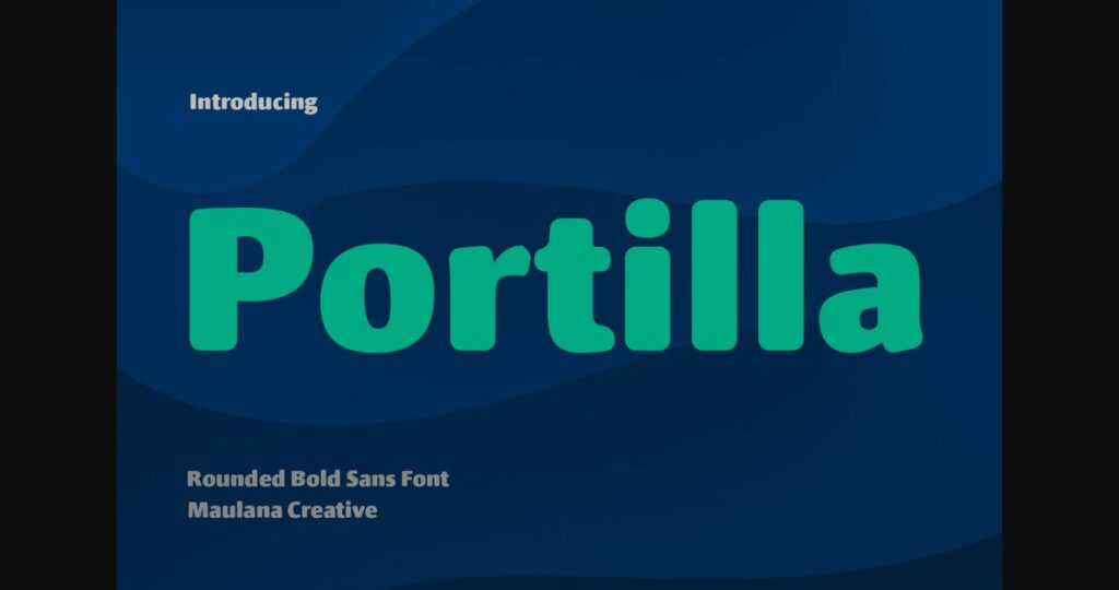 Portilla Rounded Bold Font Poster 1