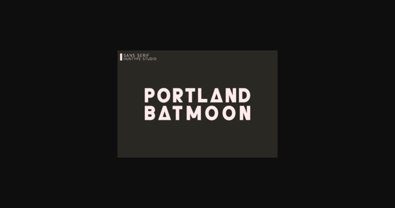 Portland Batmoon Font Poster 3