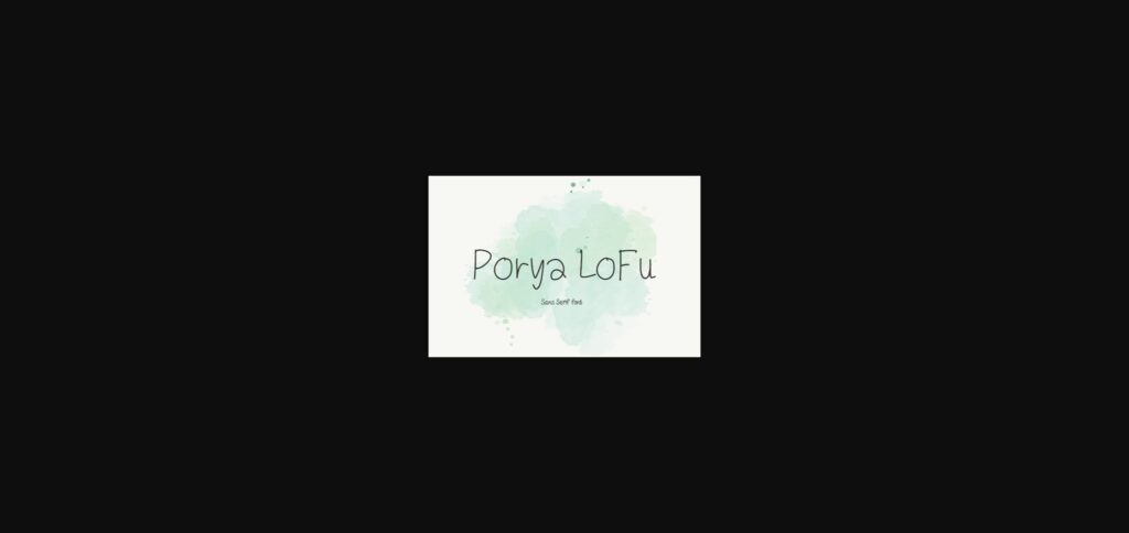 Porya Lofu Font Poster 3
