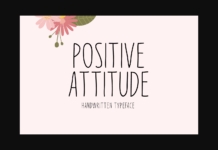 Positive Attitude Font Poster 1