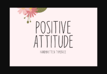 Positive Attitude Font Positive Attitude Font Poster 1