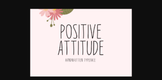 Positive Attitude Font Poster 1