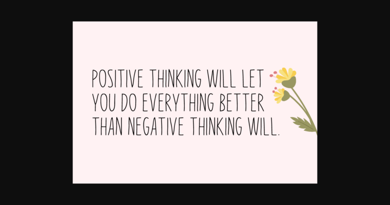 Positive Attitude Font Poster 5