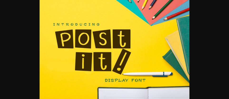 Post It Font Poster 3