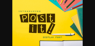 Post It Font Poster 1