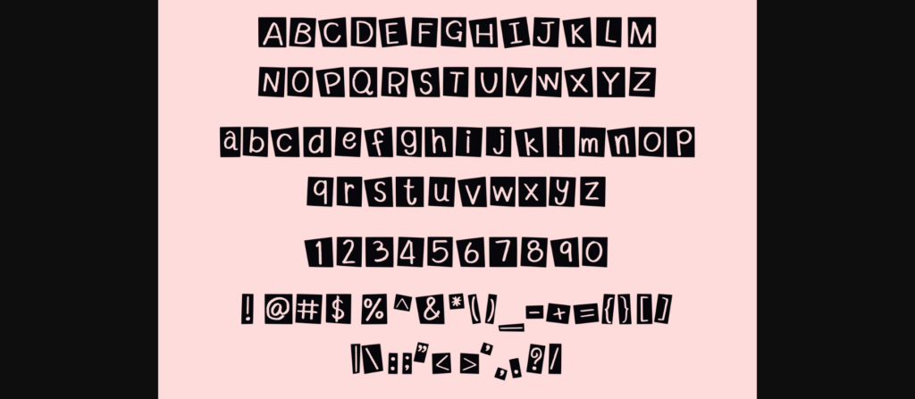 Post It Font Poster 7