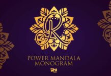 Power Mandala Monogram Font Poster 1