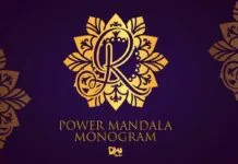 Power Mandala Monogram Font Poster 1