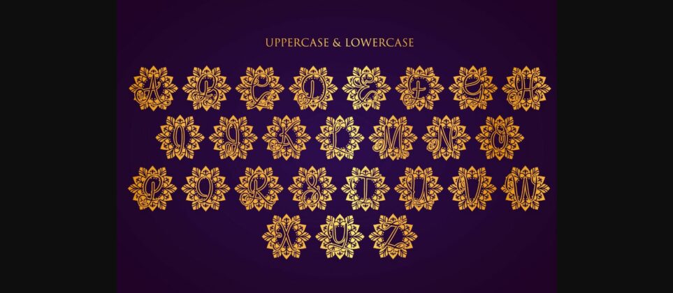 Power Mandala Monogram Font Poster 2
