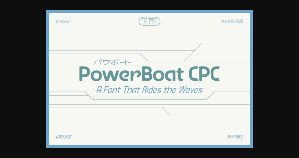 PowerBoat CPC Font Poster 3