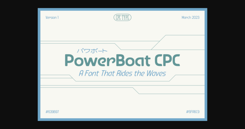 PowerBoat CPC Font Poster 3