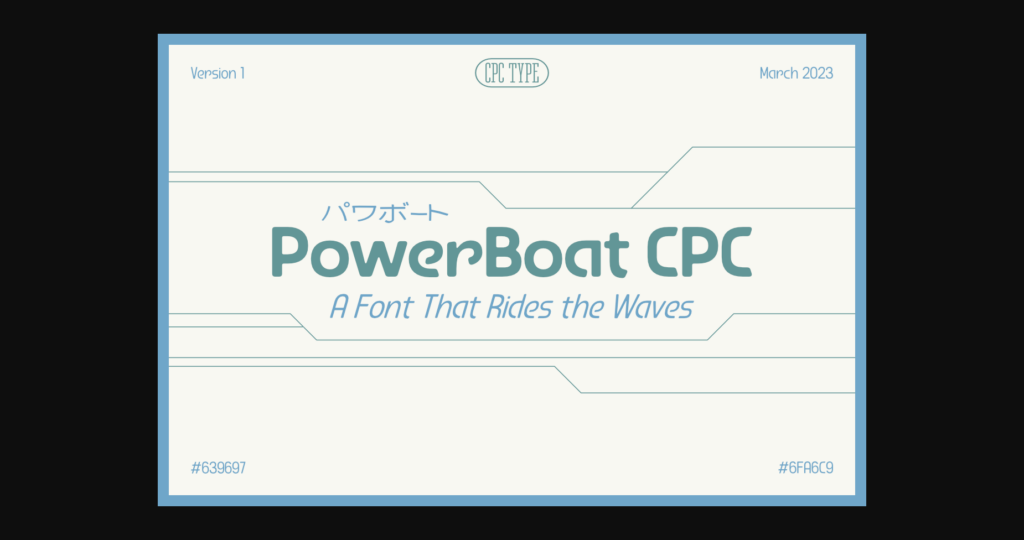 PowerBoat CPC Font Poster 1