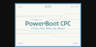 PowerBoat CPC Font Poster 1