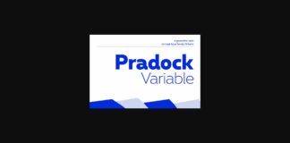 Pradock Font Poster 1