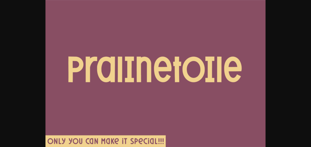 Pralinetoile Font Poster 3