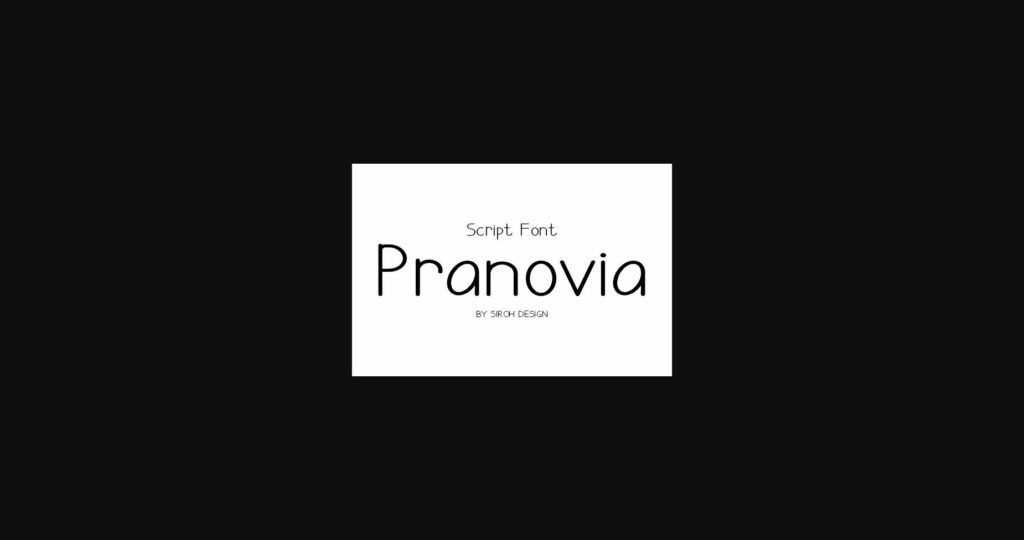 Pranovia Font Poster 3
