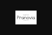 Pranovia Font Poster 1