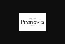 Pranovia Font Poster 1