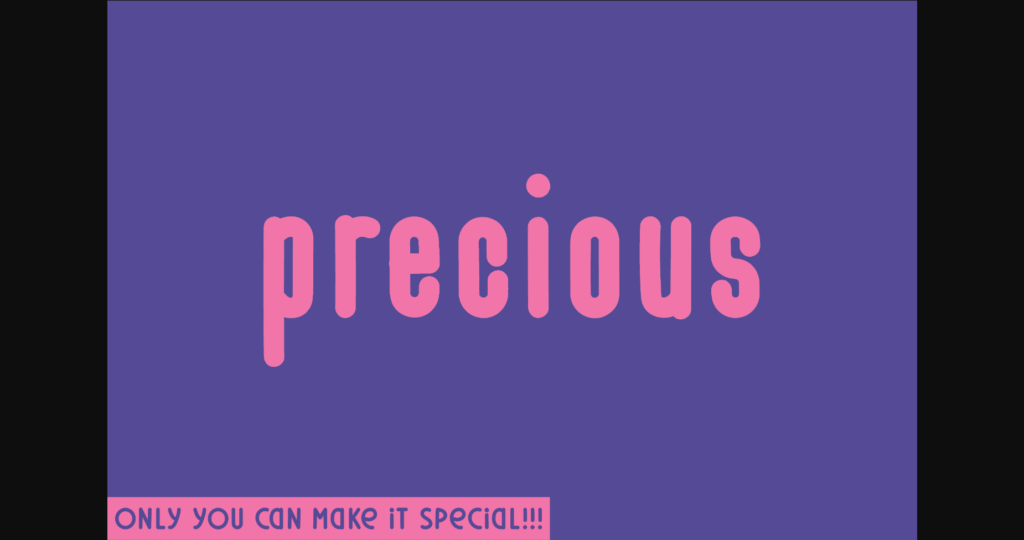 Precious Font Poster 3