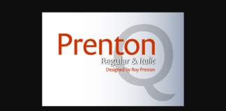 Prenton Regular and Thin Font Poster 1