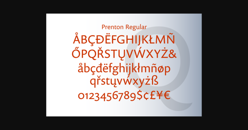 Prenton Regular and Thin Font Poster 4