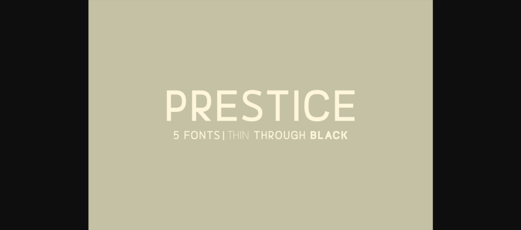 Prestice Font Poster 3