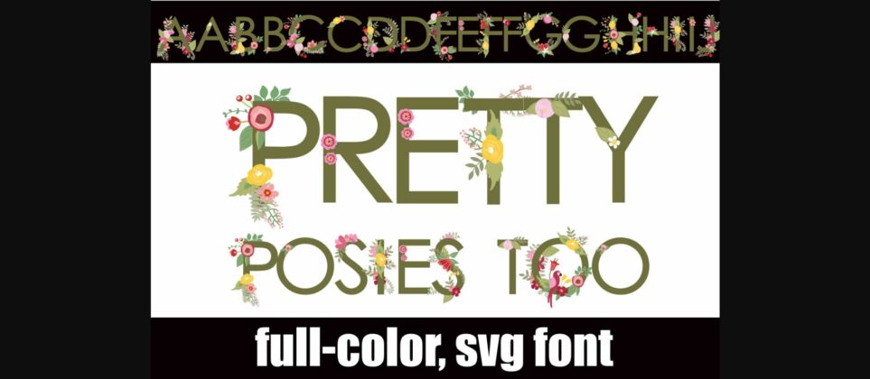Pretty Posies Too Font Poster 3