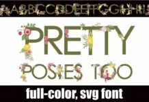 Pretty Posies Too Font Pretty Posies Too Font Poster 1