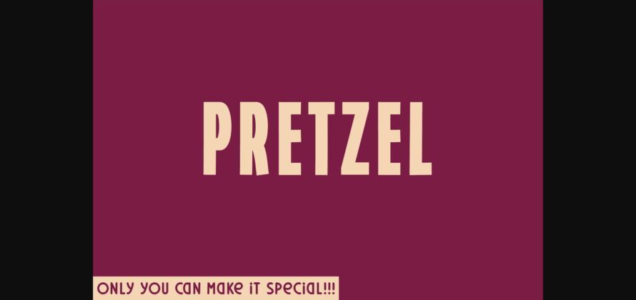 Pretzel Font Poster 3