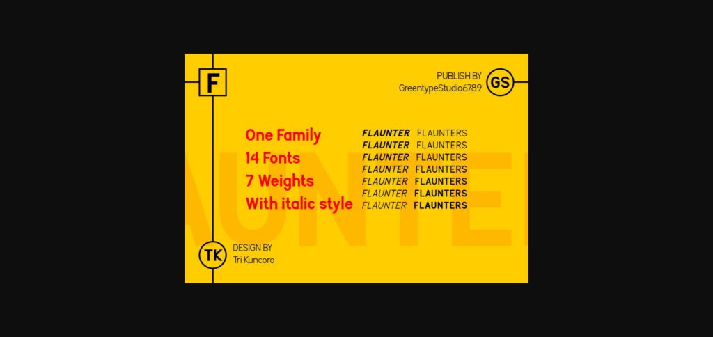 Flaunters Font Poster 2