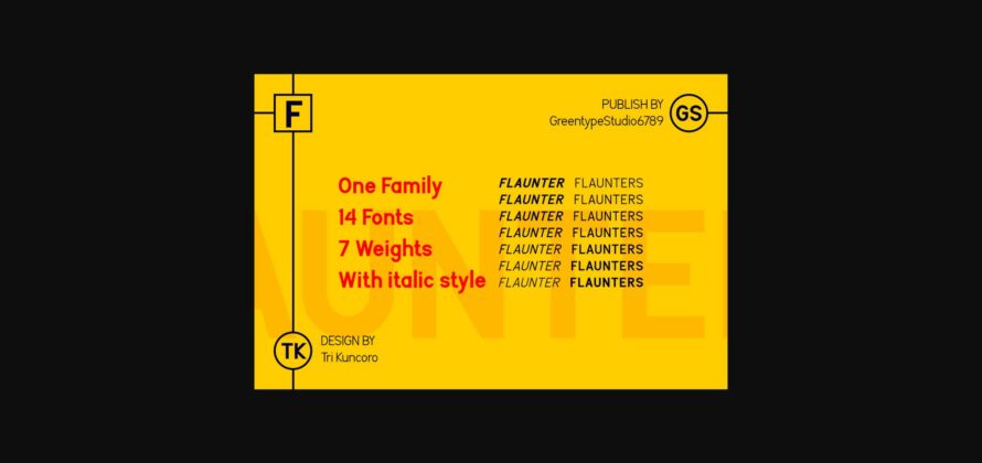 Flaunters Font Poster 2