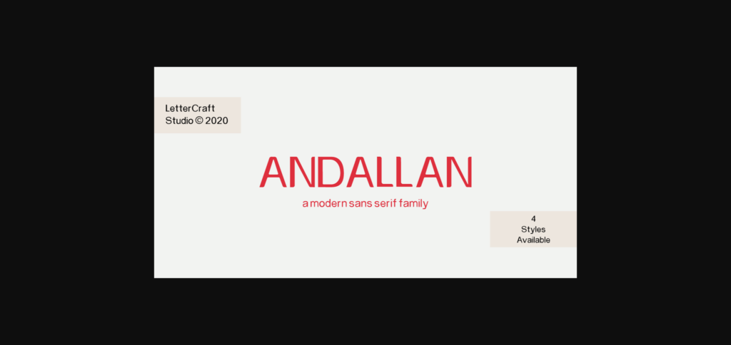 Andallan Font Poster 3