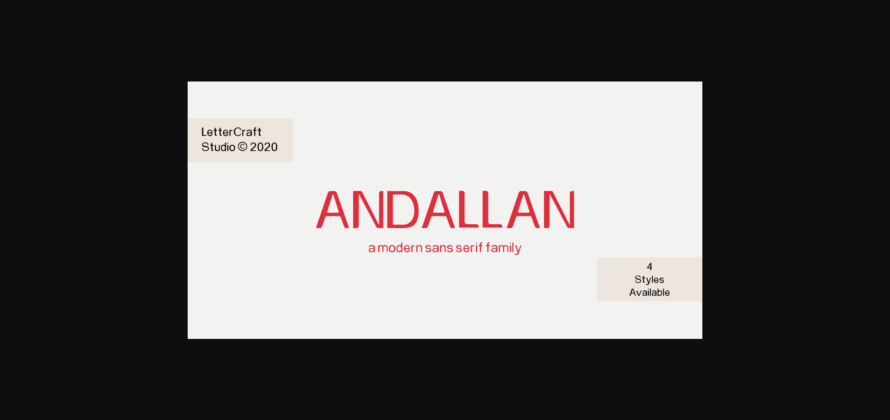Andallan Font Poster 3
