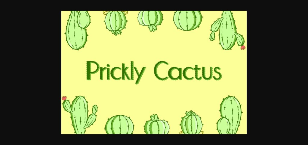 Prickly Cactus Font Poster 3