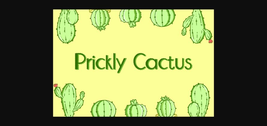 Prickly Cactus Font Poster 3