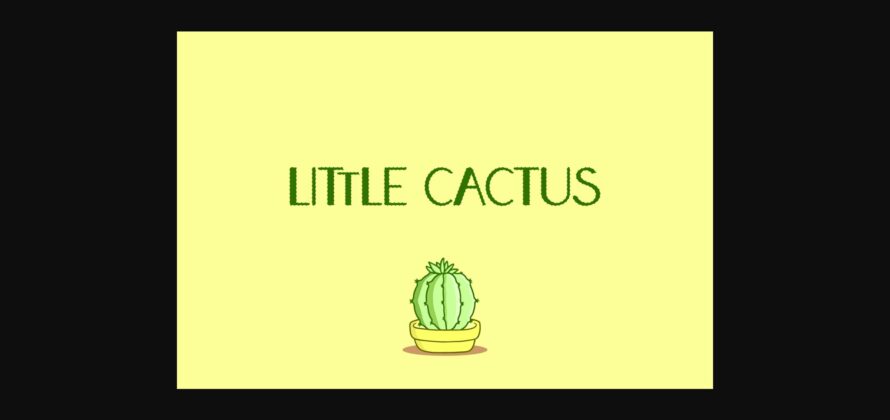Prickly Cactus Font Poster 6