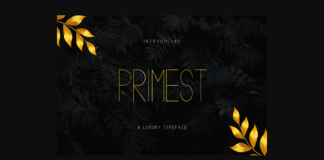 Primest Font Poster 1