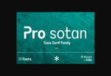 Pro Sotan Font Poster 1