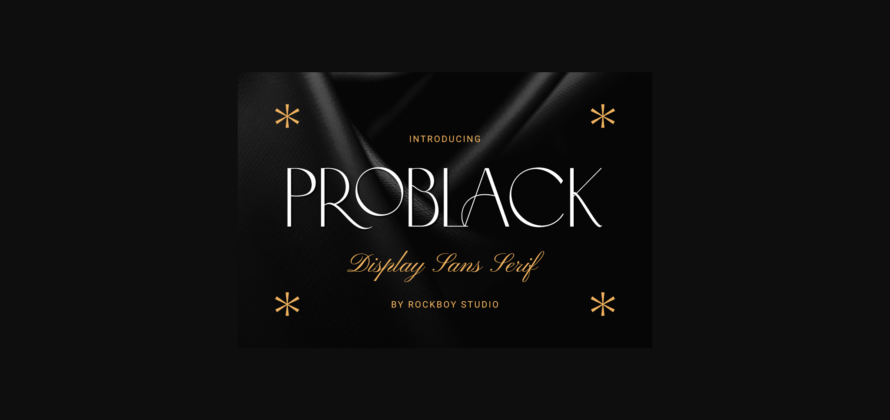 Problack Font Poster 3