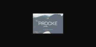 Procke Font Poster 1