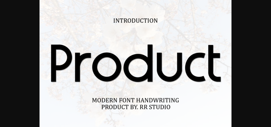Product Font Poster 3