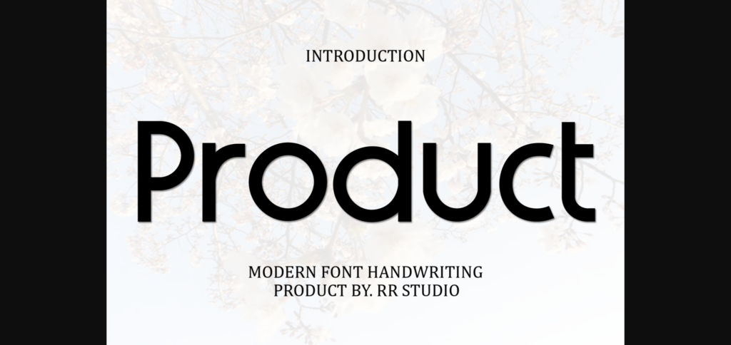 Product Font Poster 1