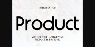Product Font Poster 1
